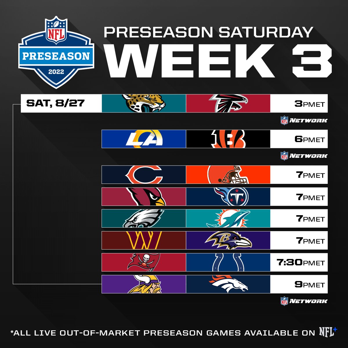 nfl schedule for saturday