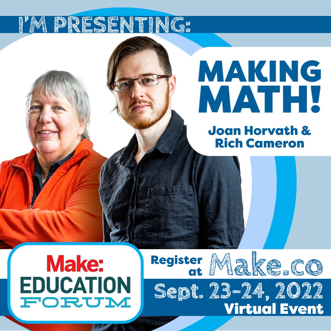 Joan Horvath (@joanhorvath) on Twitter photo .<a href="/whosawhatsis/">Whosawhatsis?</a> and I are excited to be speaking at the @Make education forum about #math #StemEducation! .<a href="/whosawhatsis/">Whosawhatsis?</a> and I are excited to be speaking at the @Make education forum about #math #StemEducation!