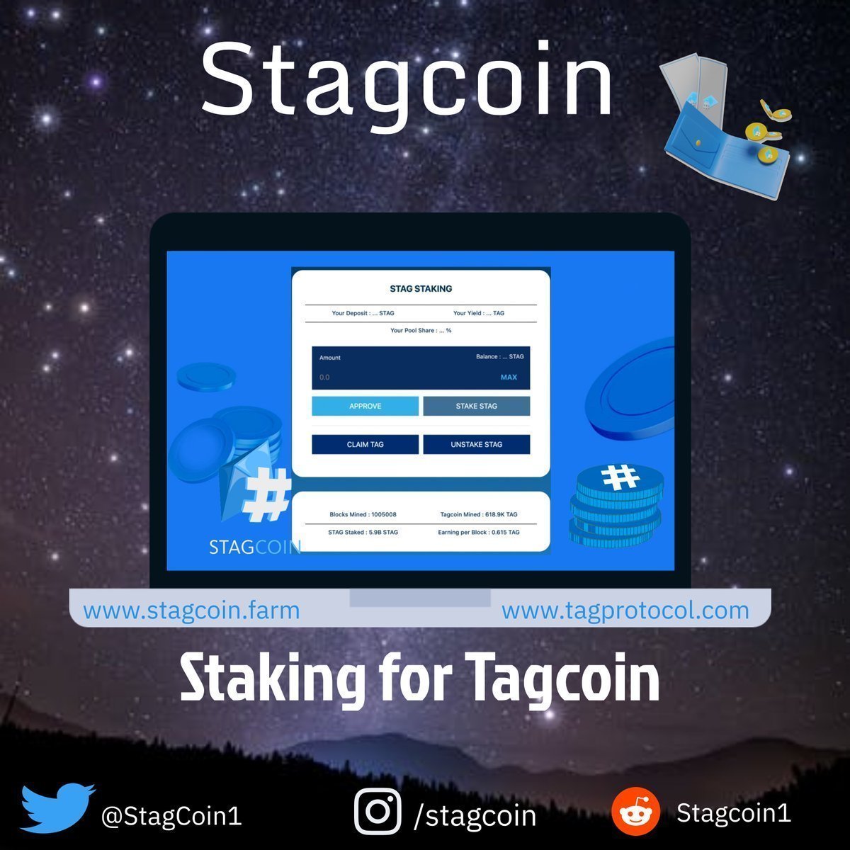 StagCoin1's tweet photo. https://t.co/6PV7gFsCYA

#Stagcoin #stagcoin #Tagprotocol #Rewards #cryptocurrency #NFTs #Mining #crypto #Hashtags #staking #StakingRewards #Stagcoin #cryptocurrecy  #Earnmore https://t.co/VoQhKbIGUb