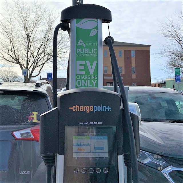 City of Ames on Twitter "🔌Public charging stations located at City Hall, Electric Admin (by