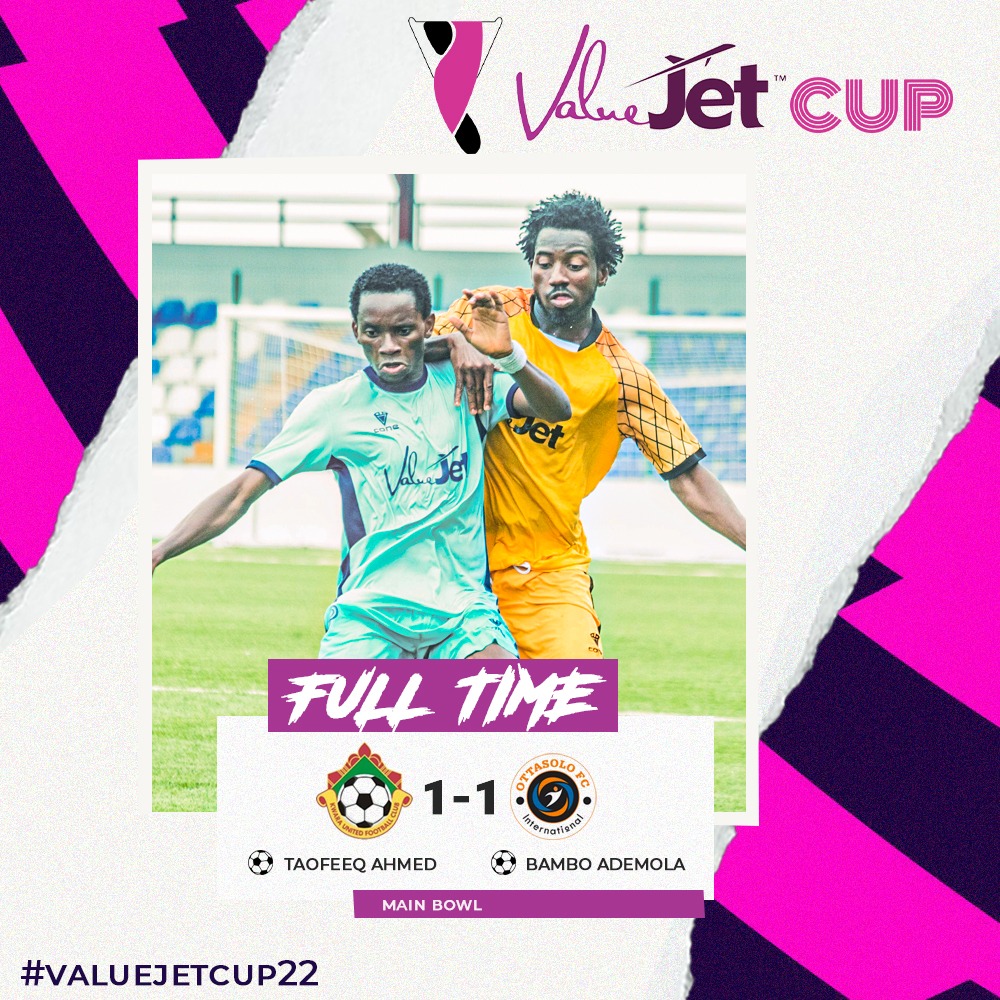 We started our campaign at the #ValueJetCup22 Pre-season Tournament with 1-1 stalemate against <a href="/KwaraUnitedFC/">Kwara United F.C.</a> in Ikene-Remo, Ogun State. 

The Solo Boys will trade tackle with <a href="/GatewayUnitedFC/">Gateway FC</a> in the Second game tomorrow at the Remo Stars Stadium by 9am.

#WeAreSoloBoys #Lagos