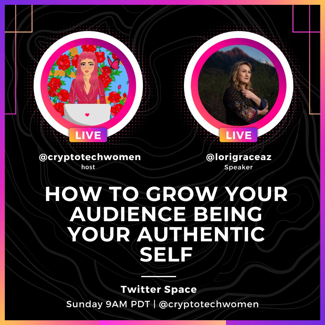 This Sunday we have the pleasure of having @lorigraceaz join us! 💃🏽

Lori is an inspiration to us. We see her doing it all from onboarding marginalized groups to Web3, being a storm hunter while also being an AMAZING host with <a href="/RugRadio/">Rug Radio</a> 👏🏽

RSVP here x.com/i/spaces/1vOGw…