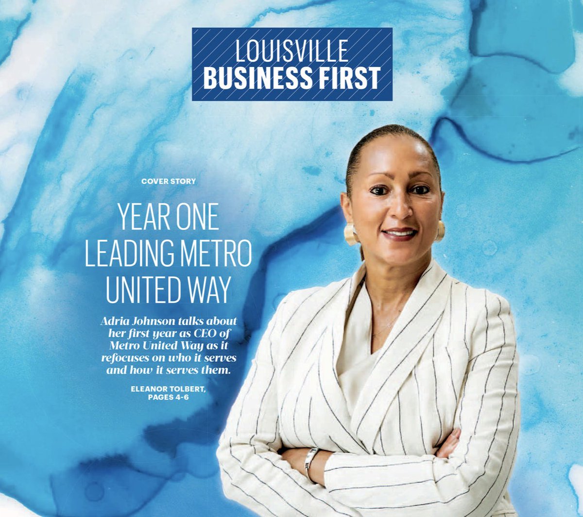 Celebrating our CEO! Adria Johnson has led us through major changes in her first year. As we set off on a new path, we're ready with her at the helm. Read more from <a href="/BFLouisville/">Louisville Business First</a> >> bit.ly/3AqszxZ

Join our community on a brighter path forward #LiveUnited <a href="/AdriaElaine413/">Adria Johnson</a>
