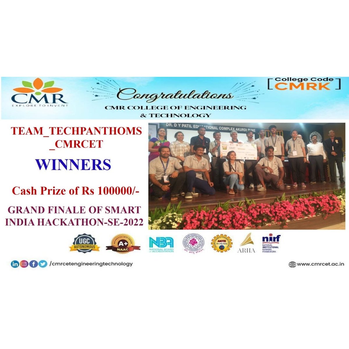 CMR COLLEGE OF ENGINEERING AND TECHNOLOGY - CMRCET (@Cmrcet_Official) /  Posts / X, image size:1200x1200