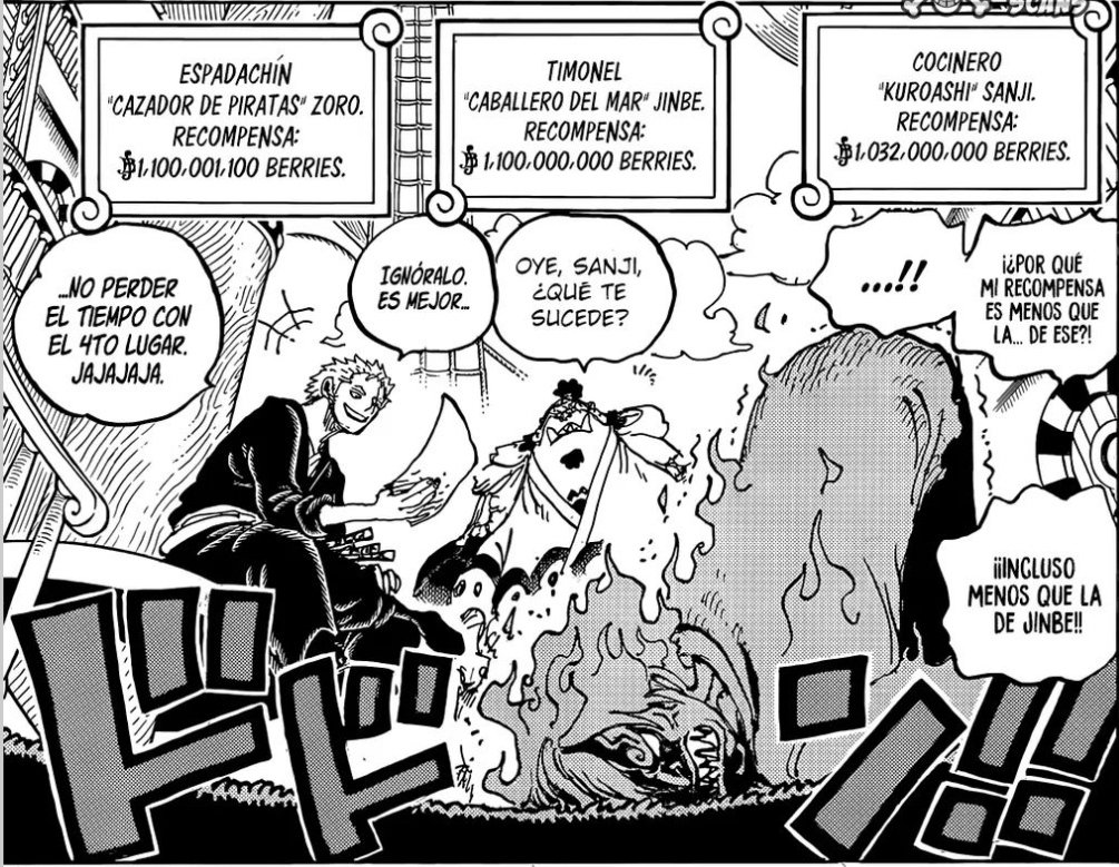 OnePieceBattle's tweet photo. #ONEPIECE1058 

Cómo echaba de menos estas tonterías en el Sunny, la pobre cara de Luffy pidiendo perdón y el pique mítico ya entre Zoro y Sanji por las recompensas, les quiero muchísimo 

Tengo que decir que me ha sorprendido que Jinbe tenga más recompensa que Sanji https://t.co/LfqF74m35F