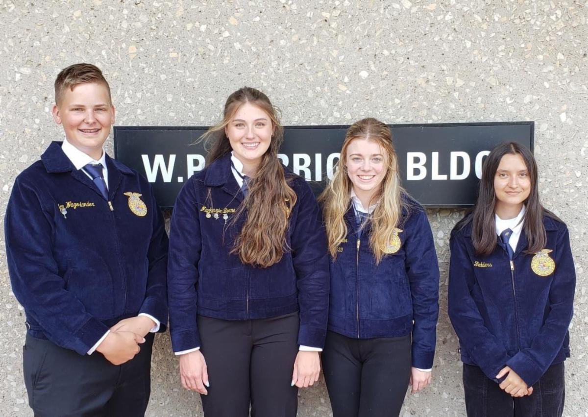 RCHS_Jaguars's tweet photo. Congratulations to our FFA Communications Team on placing 2nd in the state over the summer. Also, Aiden Wagenlander placed as High Individual in the Ag Communications CDE. Go Jags! https://t.co/WE67BOApDa