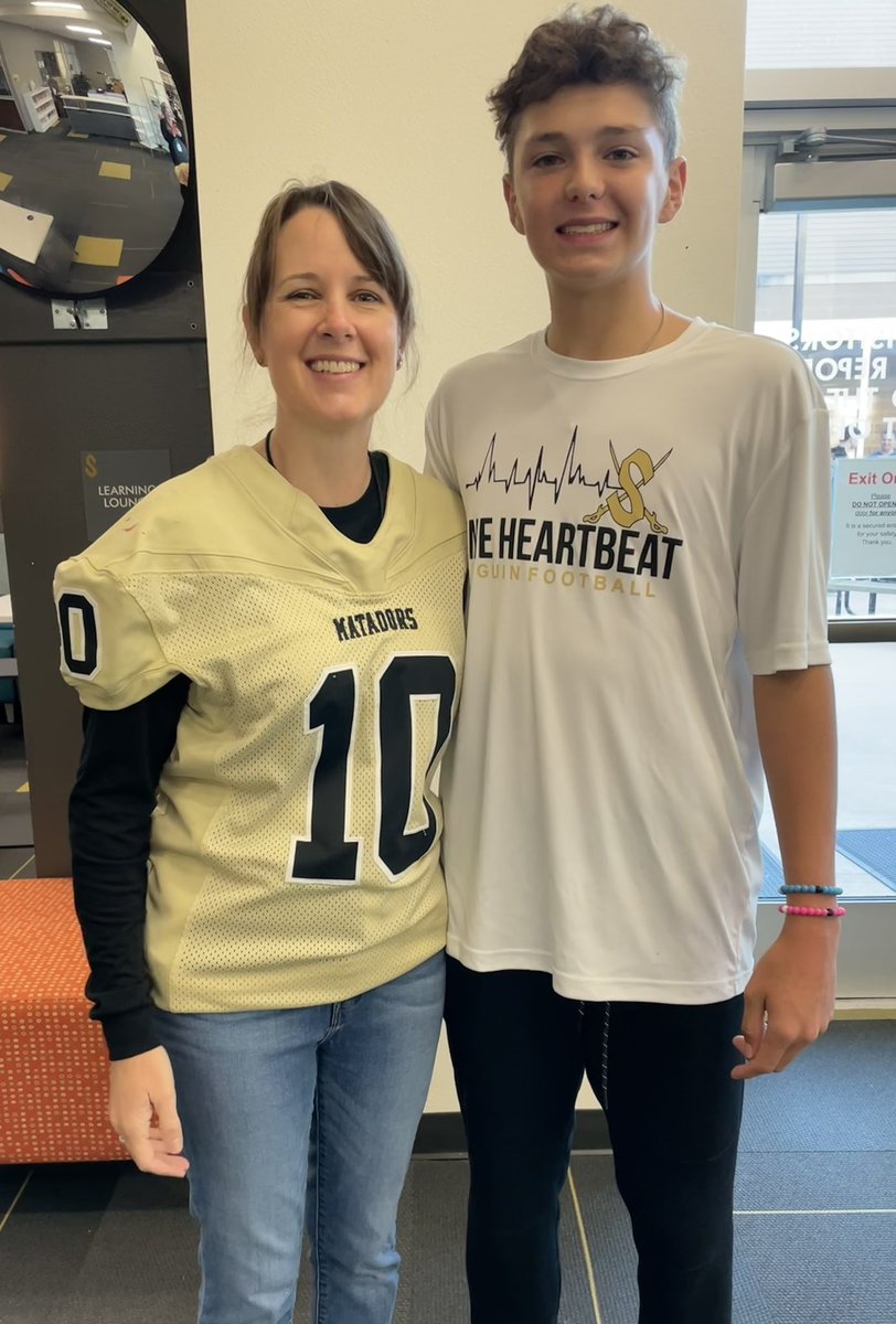 I got a jersey!!! Absolutely thrilled to wear this guy’s jersey-another great Seidenberger kid! It’s been such a joy watching him grow up-can’t wait to see what the next 3 years hold for this wonderful kid! #WeAreSeguin #MatadorFamily
