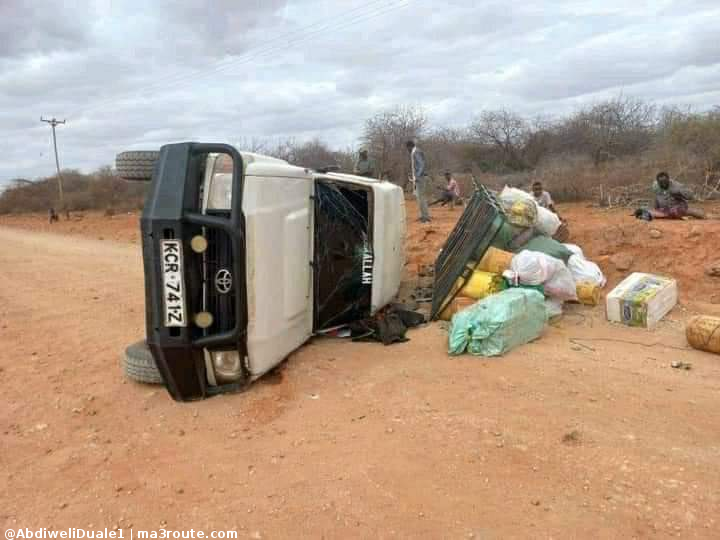a3Route's tweet photo. 19:24 ACCIDENT REPORTS!
THREE reportedly injured after the car they were travelling in overturned between Sheikh Barow and Kamor in Lafey, Mandera County.  https://t.co/9oU4r2NxpN via @AbdiweliDuale1