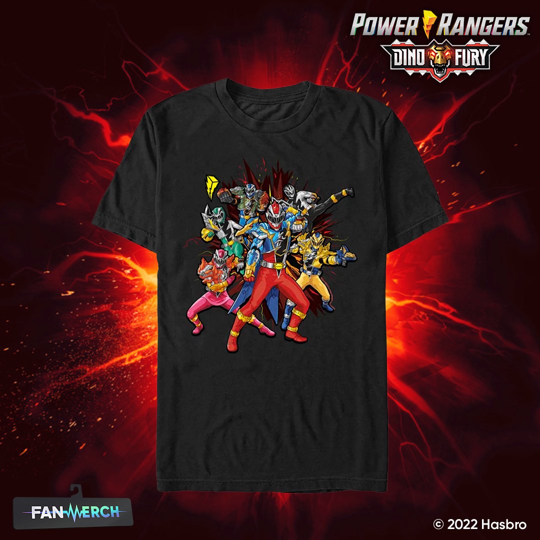 HasbroPulse's tweet photo. Evolution! Revolution! To celebrate #PowerRangersPowerWeek, the #PowerRangers #DinoFury team is now available on Hasbro Pulse Fan Merch! Shop now on #HasbroPulse! https://t.co/hkCxOxg7td