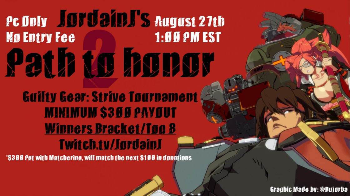 Remember yesterday when the pot was 300$? WELL WE GOT SOME JUICY DONATIONS!!! the pot is now 600$ and we are feeling blessed and grateful here at showdown!! Currently we have 38 people and yesterday we had 26!! This is shaping up to be a massive Tournament LETS ROCK! #FGC  #GGST