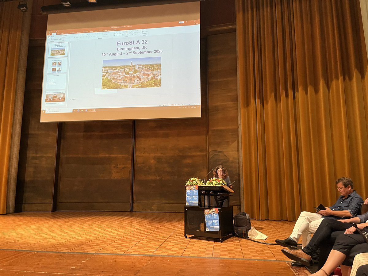 EuroSLA 32 will be in Birmingham UK next year, 30 Aug - 2 Sept 2023