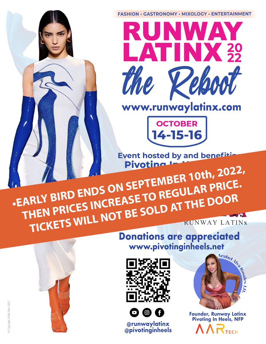 Get your tickets 🎟 here!
👇🏽
eventbrite.com/e/runway-latin…
#runway #runwaylatinx #chicagoevents #rlxthereboot #rlx2022 #chicagofashion #mixology #gastronomy