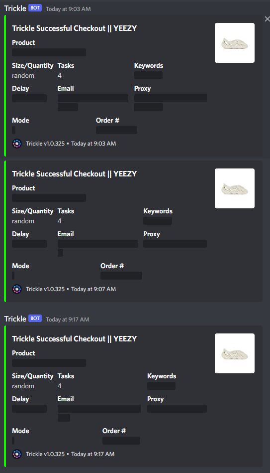 Lots of failed shipping today but I’m happy with what I got🏃🏼
👨🏼‍🍳: <a href="/Vader_IO/">Vader IO</a> <a href="/KickzNBrickz/">Kickz N Brickz</a> <a href="/akchefs/">AK Chefs</a> 
🤖: <a href="/ValorAIO/">Valor</a> <a href="/tricklebot/">TRICKLE</a> 
🌐: <a href="/DonutProxies/">DONUT_proxies</a> <a href="/ProxyHeavenio/">ProxyHeaven</a> @QuestionProxies 
💻: <a href="/Sauceservers/">Sauce Servers</a> 
📧: @Kickz_Gmailz