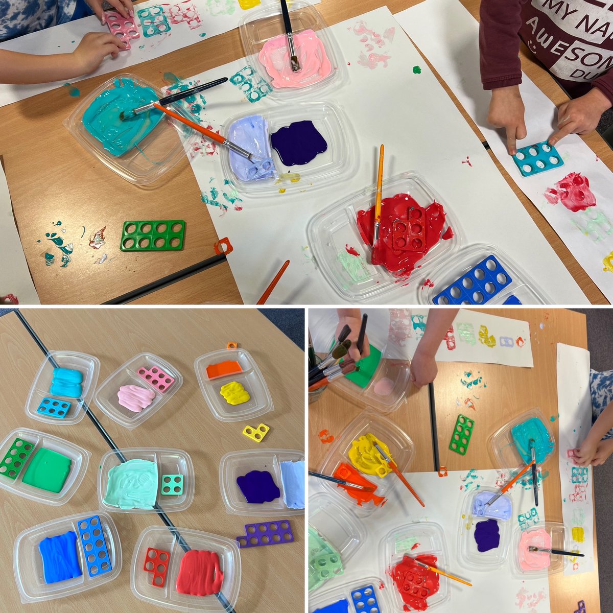 stburns5's tweet photo. P1/2 Numicon fun! Printing number lines, making pictures and calculating their values! @CarlogiePS @Numicon @MathsScot https://t.co/MkChlND7Rd