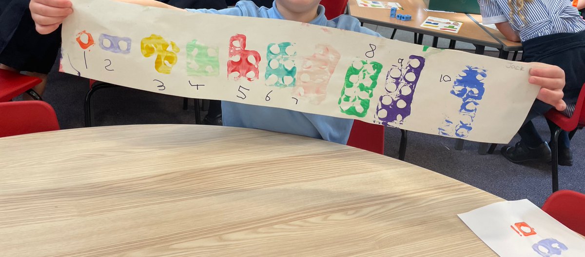 stburns5's tweet photo. P1/2 Numicon fun! Printing number lines, making pictures and calculating their values! @CarlogiePS @Numicon @MathsScot https://t.co/MkChlND7Rd