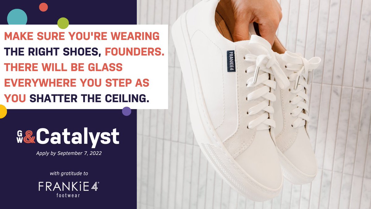 grahamandwalker's tweet photo. We’re launching our next Catalyst with the help of #FRANKiE4Shoes! Kicking your career into high gear deserves a stylish step in the right direction.

Applications are open! Retweet this to enter for a FREE pair of shoes &amp; apply to the G&amp;W Catalyst by 9/7: https://t.co/lOiWbwmumb https://t.co/ZOAzPnWUxN