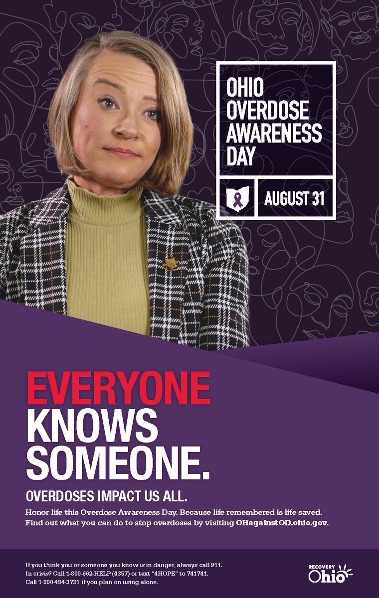 In 2020, 5,017 Ohioans died from unintentional drug overdoses. Overdose is preventable. This Overdose Awareness Day  -Aug 31- learn the facts to help save lives bit.ly/3zX8Fu9 
#OverdoseAwarenessDay #OHOverdoseAwarenessDay #EveryoneKnowsSomeone