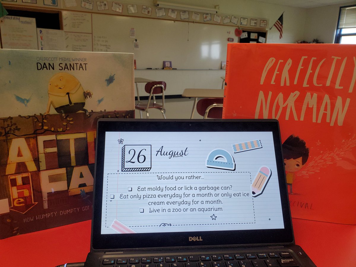 SweatherlyYMS's tweet photo. A few more Would You Rathers today followed by some amazing picture books.  #buildingrelationships #MoveAsOneD115 #ymsreads https://t.co/wo4j2lUObw