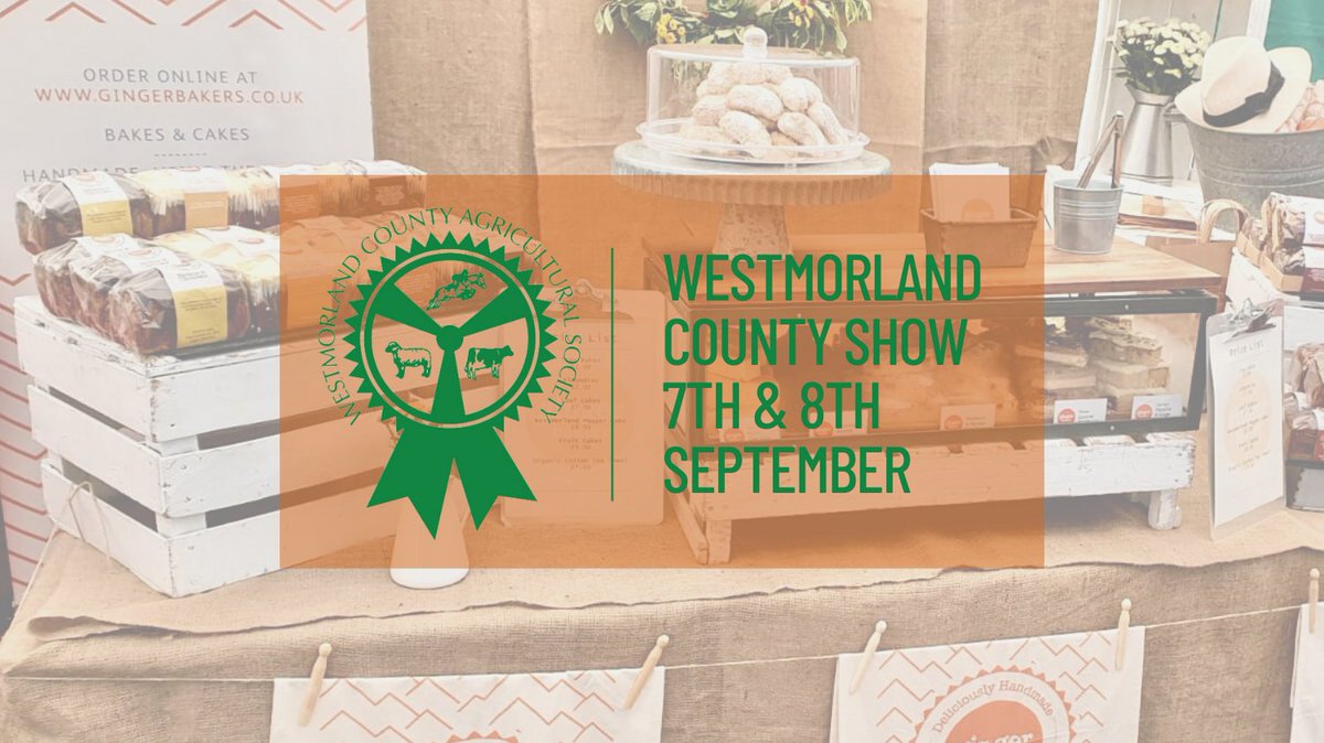 We'll be at the Westmorland Show, Wednesday 7th & Thursday 8th September, in the Westmorland Food Hall. Looking forward to seeing you there :)