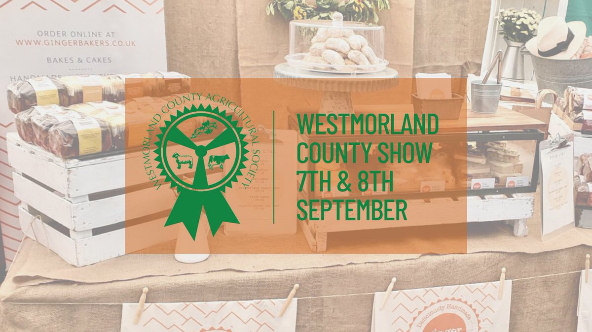 We'll be at the Westmorland Show, Wednesday 7th &amp; Thursday 8th September, in the Westmorland Food Hall. Looking forward to seeing you there :)