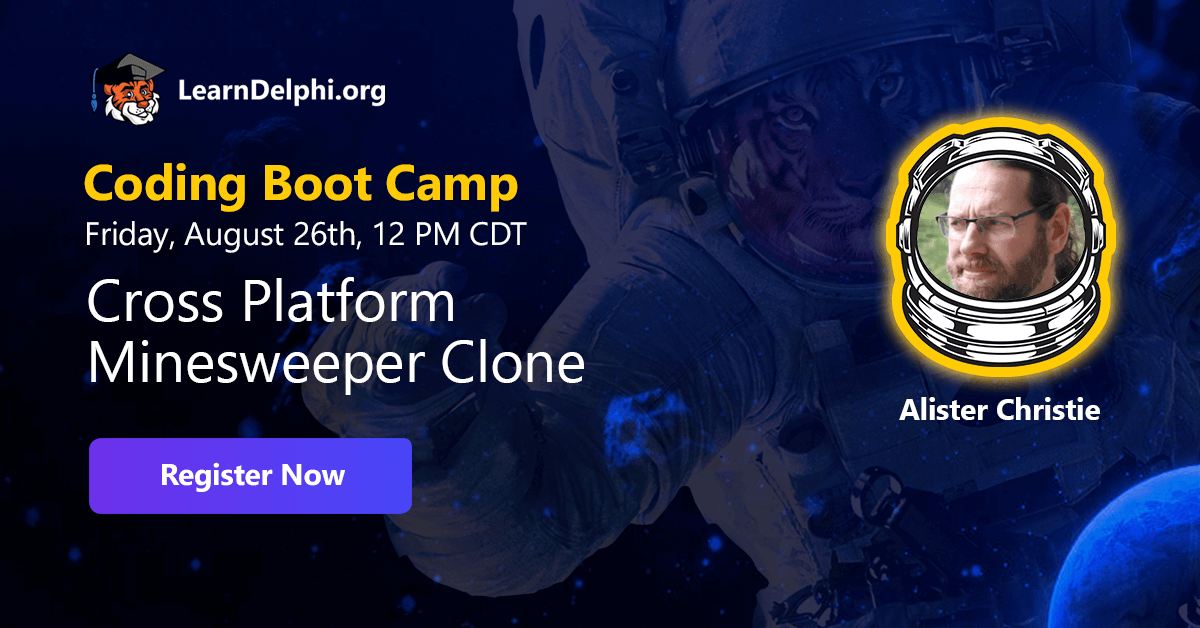 EmbarcaderoTech's tweet photo. We made it to the last day of https://t.co/3rySvrpspv's #CodingBootCamp2022! Join @AlisterChristie in the “Cross Platform Minesweeper Clone” session by 12 PM CDT. Register to watch here https://t.co/bW7gHjzxsE #learntocode #programming https://t.co/xCOYZCx0lZ