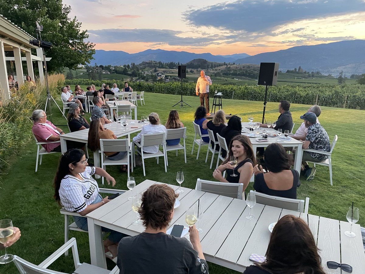 OkanaganComedy's tweet photo. The @RedRoosterWine show had notes of hilarity and a really smooth finish.🍷

For tickets head to https://t.co/w0OwDNWrWp 

#OkanaganComedyFestival https://t.co/npxZWANaZt