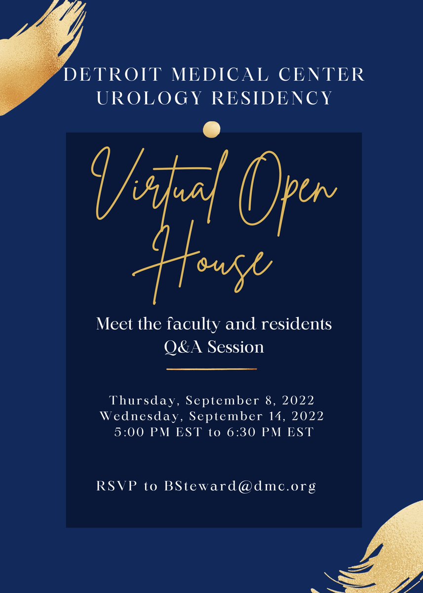 📢Calling all future urologists! Come join us for our virtual open house -  details below. We can’t wait to meet you! ⁦
<a href="/UrologyMatch/">Urology Match</a>
⁩ ⁦
<a href="/Uro_Res/">The Urology Applicant ⚕</a>
⁩  ⁦
<a href="/UroResidency/">UroResidency</a>
⁩ #UrologyApplicant