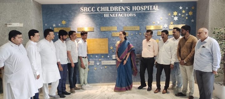 IbrahimSpeakNCP's tweet photo. The #children were screened in association with Nationalist Medical Support Cell, National Child Health Program and #SRCCHospital, #Mumbai. The first batch of 46 babies were admitted to SRCC #Hospital,today Hon. MP #Supriyatai Sule visited the hospital. 
@supriya_sule https://t.co/dpPoqYPNZQ
