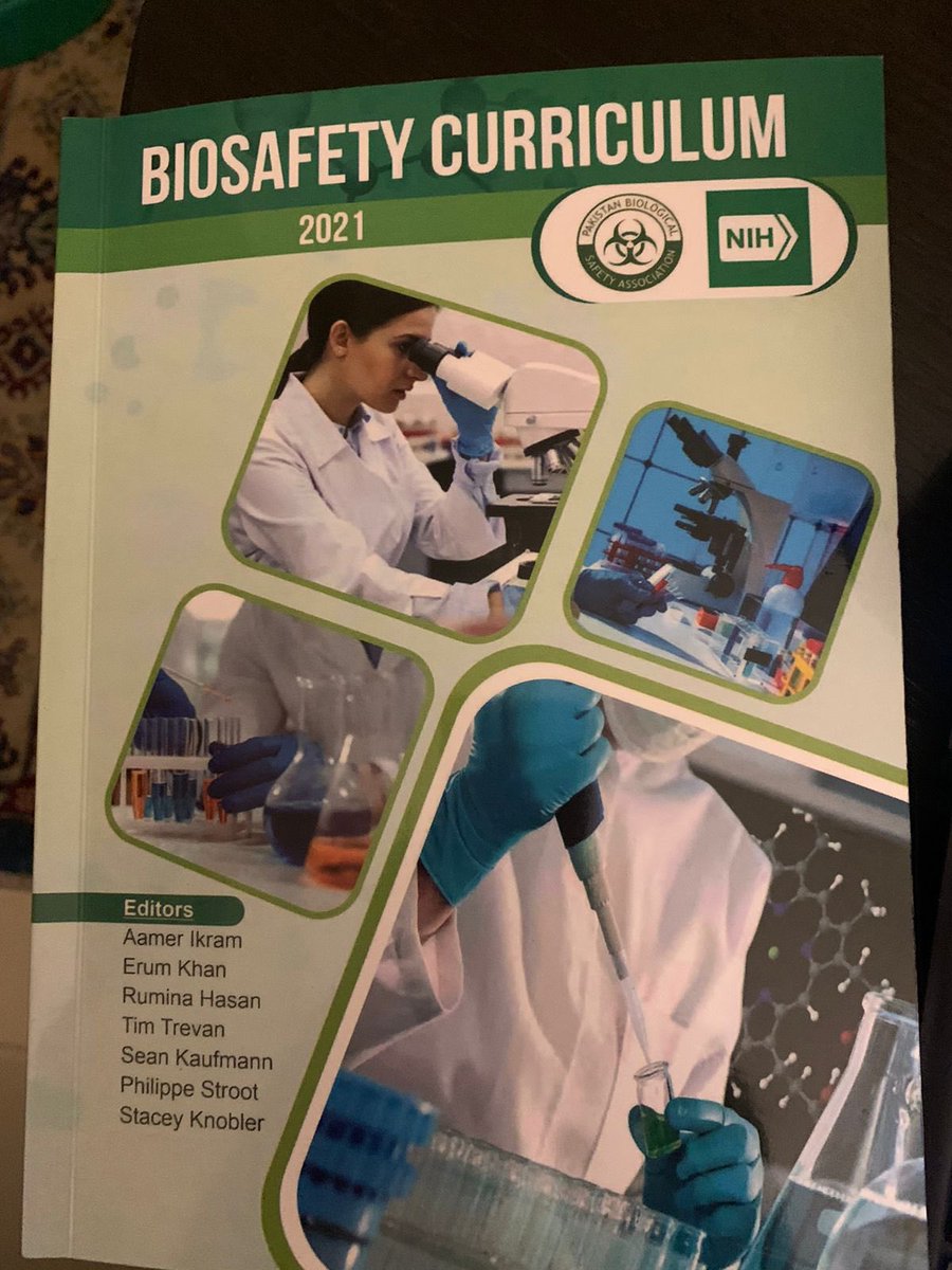 ErumKhan23's tweet photo. Delighted to share Much awaited Biosafety curriculum compilation on in Pakistan ! Kudos to entire team for their consistent hard work in making this happen! @AKUGlobal https://t.co/XhrDcum88F