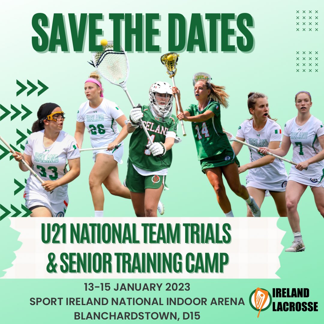IrelandWLax's tweet photo. 🚨 join us in January! 

📌 U21 trials for @EuropeLacrosse championship in Prague, Czech Republic 

📌 Senior training sessions open to any and all players (regardless of nationality, team standing etc) 

Link in bio! https://t.co/NSZISd0acN
