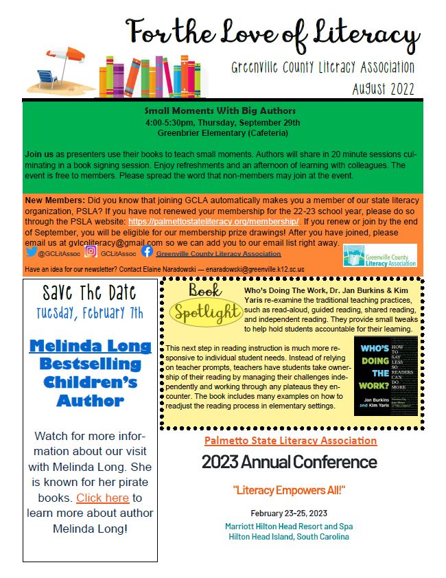 Greenville County Literacy Association tweet media