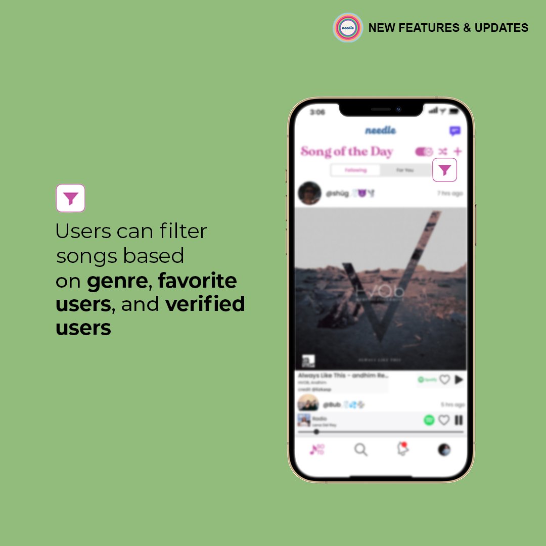 emblemtech's tweet photo. With @needle.music’s latest updates, users can now enjoy more access to each other’s profiles. The profile view has been modified to allow more playlists to be featured along with sharing short moments and clips.

#needlemusic #emblemtech #techinnovation https://t.co/Lwgsrqzc7J