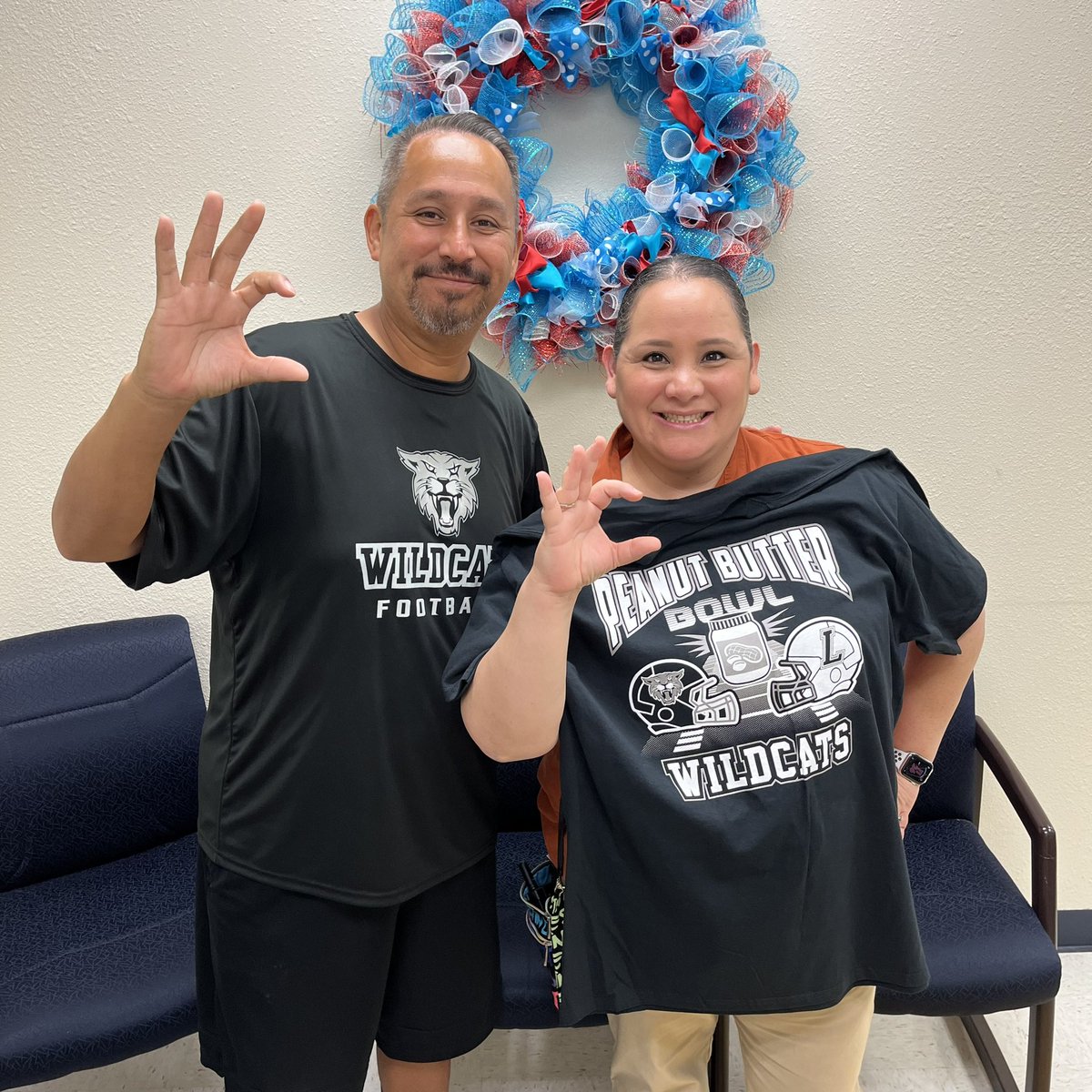 WildcatsDen_SA's tweet photo. In preparation for our inaugural football game tonight we’re recognizing a few of our feeder schools! Next stop is at Fields ES (Ms. Hammond) and Franklin ES (Ms. Gallardo)! Thanks for your support!!! #UTR #WildcatsDen #WildcatTakeOver @NISDSotomayor @NISDFields @NISDFranklinES https://t.co/rUASgZlKxA