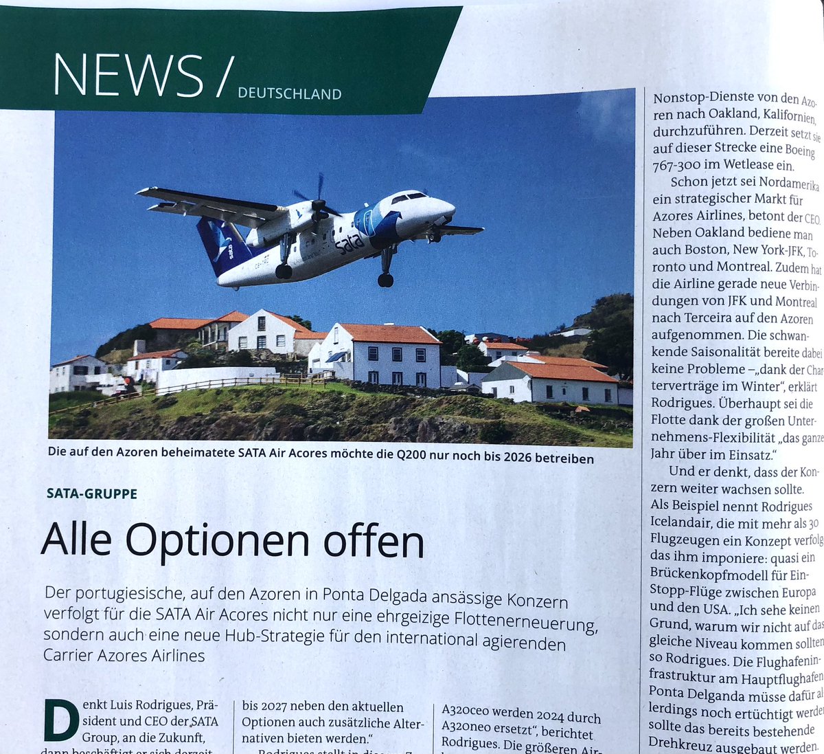 HofmannAviation's tweet photo. #CEOinterviews - in our latest Aero International edition, I had the pleasure to support it with the interviews of Annette Mann, CEO @austrian and Luis Rodrigues, President &amp; CEO SATA Group from the Azores

@IATA @Airbus https://t.co/HzceGJmLVg