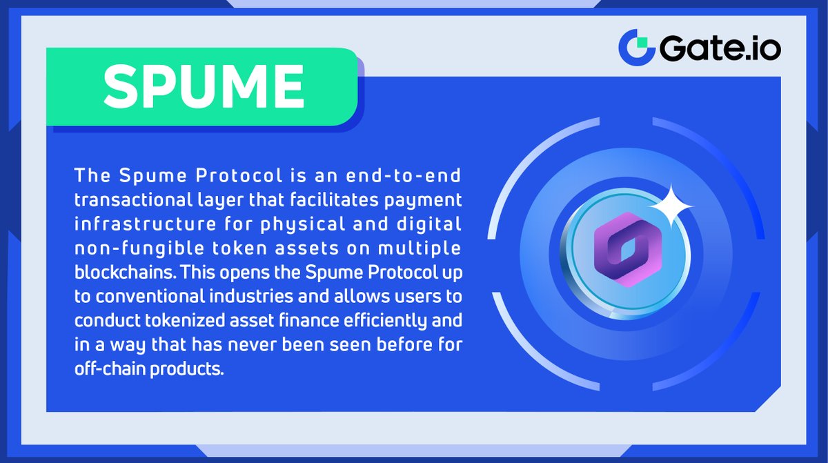 Gate_Launch's tweet photo. 🌟 Introduction to https://t.co/a1d9vDdxRr Startup $SPUME @spumeio

⚡️ Category:NFT Infrastructure 
⚡️ Token Type: ERC-20
⚡️ Key Words: Community-Governed, Holder-Owned, NFT Protocol 

🔗 More: https://t.co/a7dH8VJ20R
🌐 Website: https://t.co/KMRg32ju8A

#gateiostartup https://t.co/odfxVwBgFG