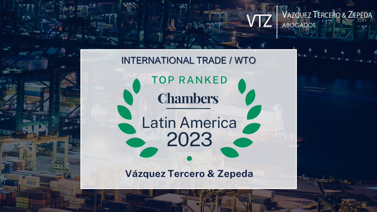 vtzlaw's tweet photo. #VTZnews: We are honored to be considered as a top-ranked law firm in International Trade and WTO Law in Mexico by @ChambersGuides. More information: https://t.co/HO4pfN7JhH #VTZabogados https://t.co/4zD64jh6j0