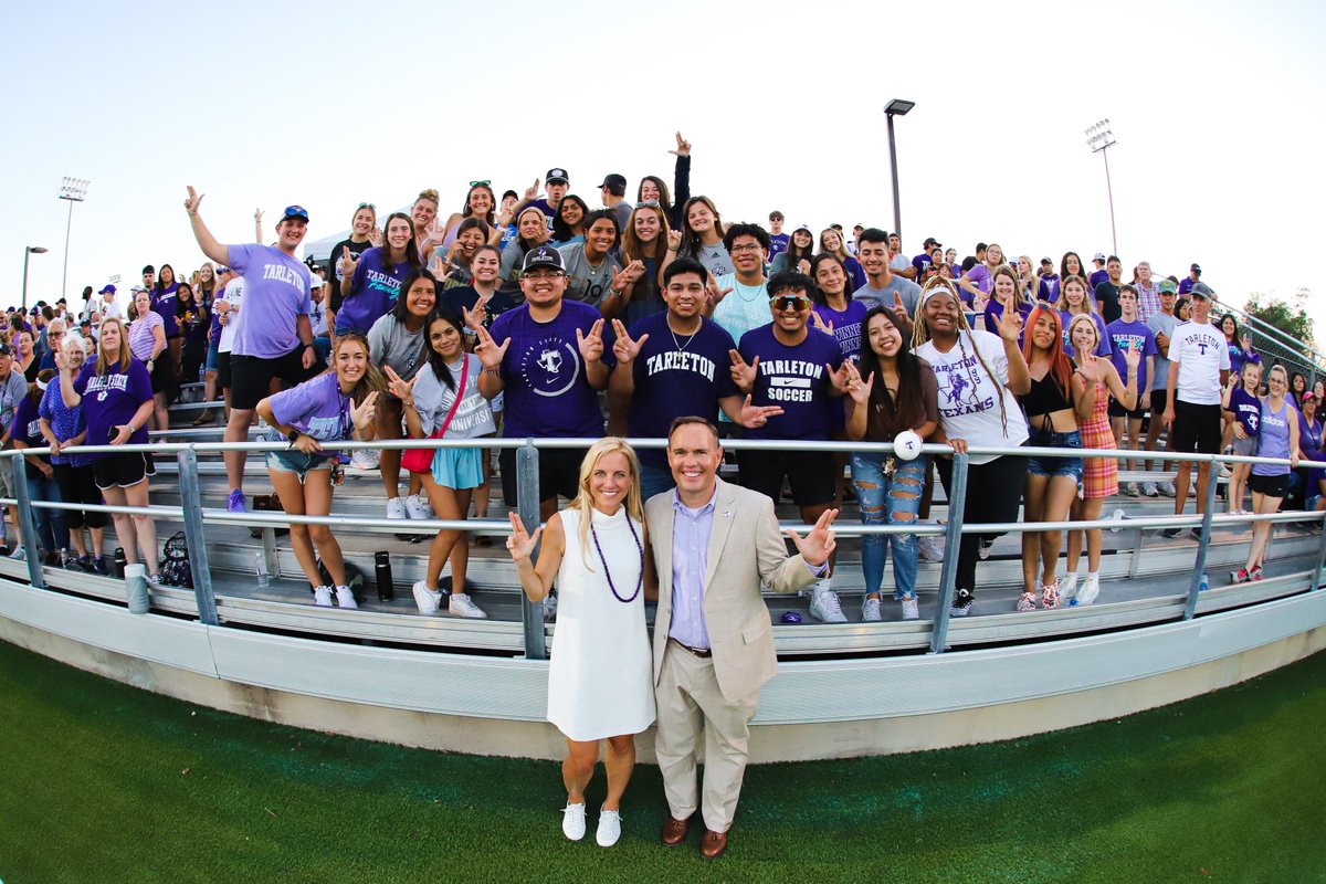 TarletonSoccer's tweet photo. What an atmosphere last night! 

Thank you, Texan Nation, for setting the tone.

#TexanNation x #BleedPurple https://t.co/m59Xh7YZtA