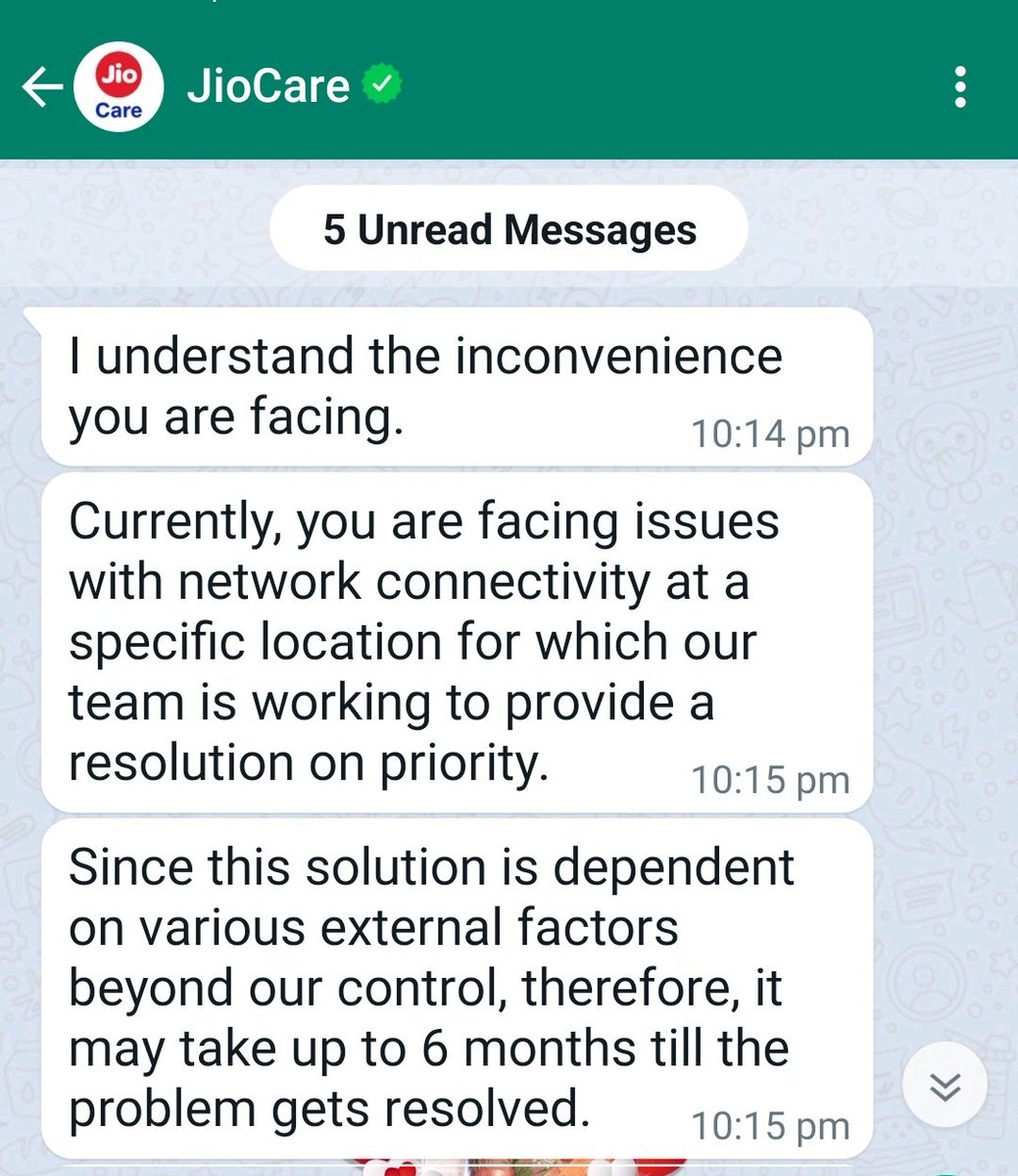 NammaMudhola's tweet photo. @JioCare What a funny jio wants 6 months to resolve the issue #Jiodown #JioDead #SlowJio https://t.co/f6ke7XVUqt