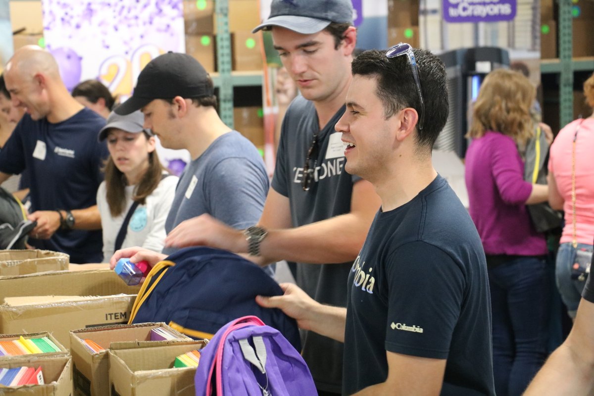 c2cboston's tweet photo. Thank you, @BainCapital, for being a Gold Supporter of our #ReadyforLearning initiative and for joining our Backpack-A-Thon event to help stuff backpacks for local children!
#cradlestocrayons #school #backtoschool #backpackathon https://t.co/73SNRRPF9P