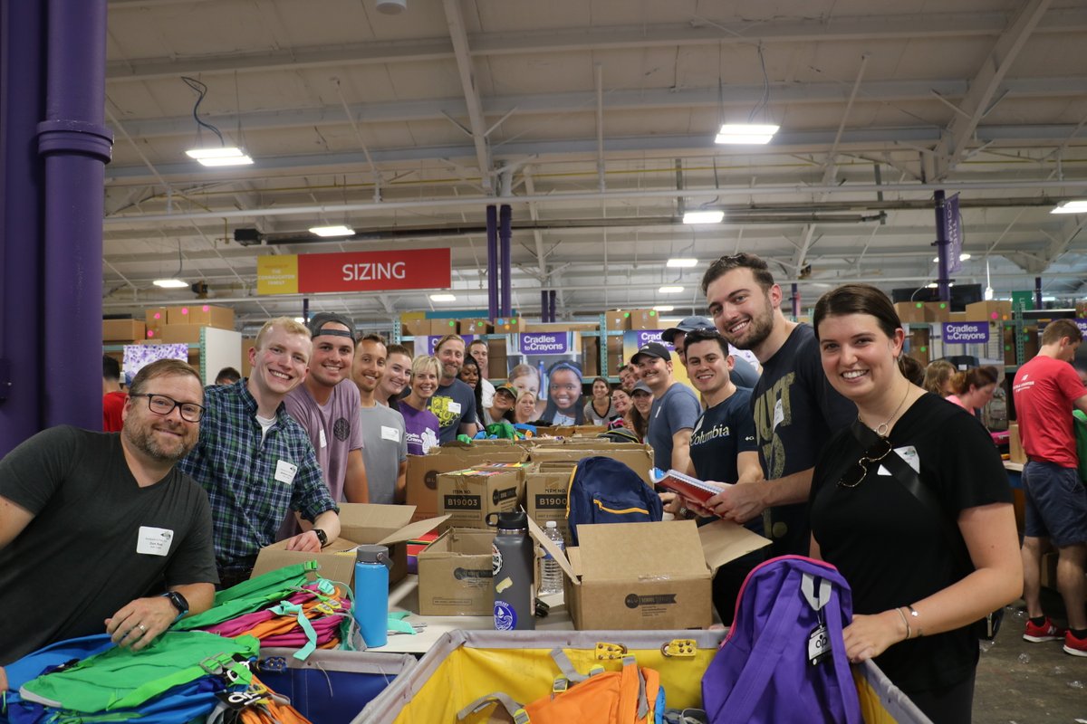 c2cboston's tweet photo. Thank you, @BainCapital, for being a Gold Supporter of our #ReadyforLearning initiative and for joining our Backpack-A-Thon event to help stuff backpacks for local children!
#cradlestocrayons #school #backtoschool #backpackathon https://t.co/73SNRRPF9P