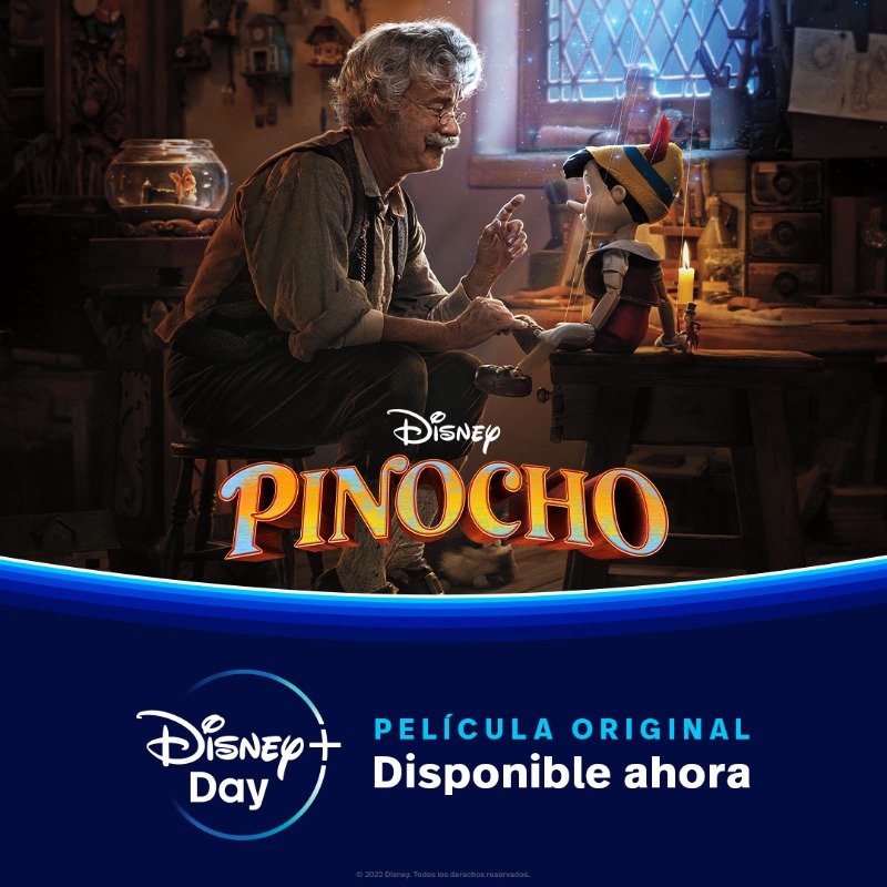 disneyplusla's tweet photo. Un clásico regresa. #Pinocho, Película Original, disponible ahora en #DisneyPlus