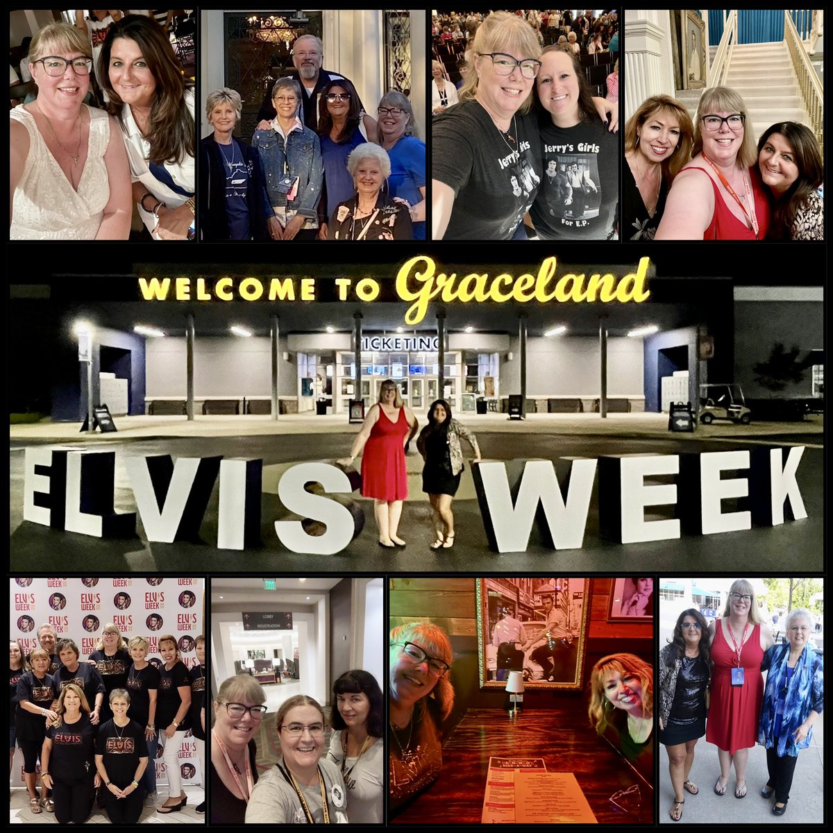 DeenasDays's tweet photo. Our Elvis Family is what makes Elvis Week so fantastic! It really is like a family reunion!
#ElvisWeek45 #Memphis
#Elvis #TCB⚡️🐅
#YearOfTheTiger #ElvisWeek
#Graceland #HappiestPlaceOnEarth
#ElvisWeek2022 https://t.co/tz6C5QXf6N