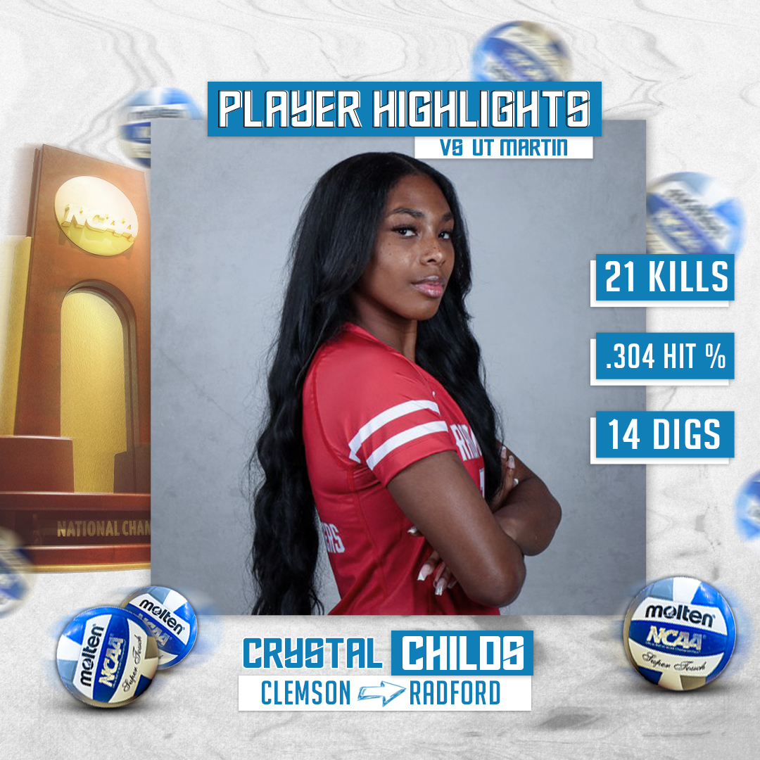 🔹𝐏𝐋𝐀𝐘𝐄𝐑 𝐇𝐈𝐆𝐇𝐋𝐈𝐆𝐇𝐓𝐒🔹

<a href="/crystalchilds_/">💎Crystal💎</a> went off for <a href="/RadfordVB/">Radford Volleyball</a> leading the way in a reverse sweep of UT Martin

#CollegeVBTransfers | #NCAAWVB