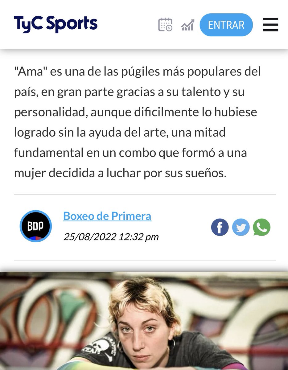 Gracias x la nota ! <a href="/TyCSports/">TyC Sports</a> <a href="/BoxeoDePrimera/">Boxeo de Primera</a> 
Nos estamos viendo el 3 de Sep. en <a href="/CasinoBsAs/">Casino Buenos Aires</a> en la próxima Fecha Fab
Muy feliz de estar compartiendo cartelera con grandes exponentes del boxeo argentino !