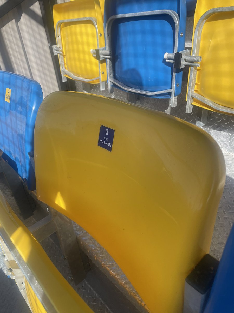 My boy <a href="/DaleWil13207175/">Dale Williams</a> seat ready for tomorrow - sat next to his little girl. 
Gutted he’s not here to see what we built but know he would be so proud of how far we come #TBGC 💙💛