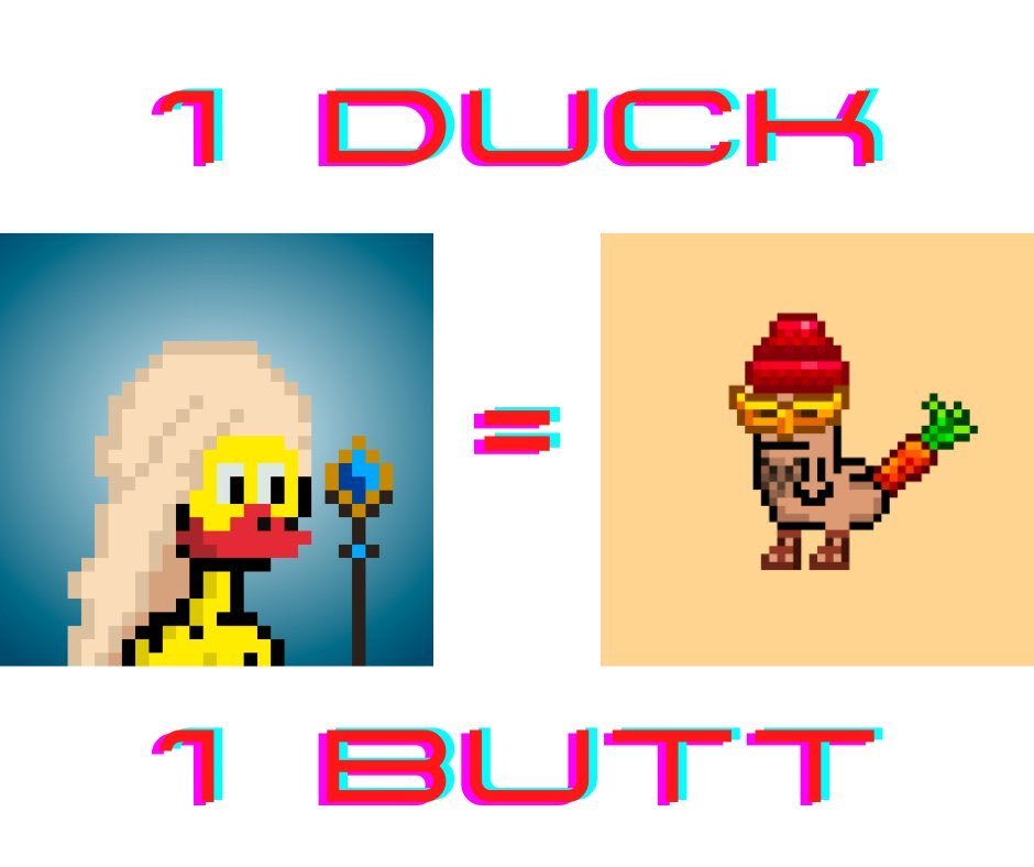 1 Duck = 1 Butt @cryptoduckpunkz