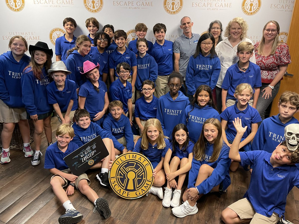 6th Graders practiced working as teams in escape rooms. Lots of creative thinking, problem solving, and collaboration. One group found the recipe to Coca-Cola, another had to surface a submarine with limited oxygen. Missions completed! #trinitylearns