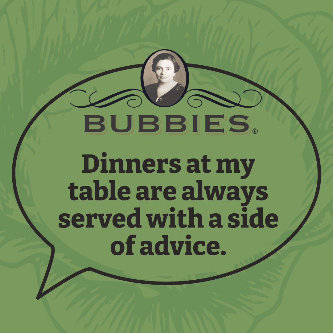 bubbiespickles's tweet image. Simply put, Bubbie knows best.