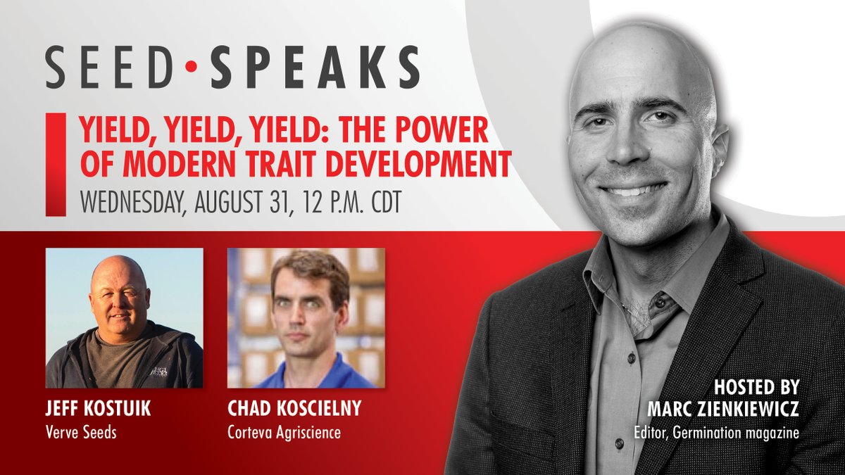 Companies like <a href="/CortevaCA/">Corteva Canada</a> and <a href="/VerveSeeds/">Verve Seeds</a> are pushing boundaries in terms of what’s possible in the field. Find out how on next week's #SeedSpeaks with guests <a href="/jeffkostuik/">Jeff Kostuik 🇺🇦</a> &amp; <a href="/ChadKoscielny/">Chad Koscielny</a>! bit.ly/3QRjzsI