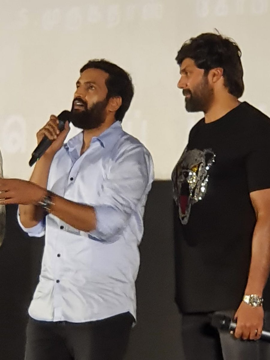 santhanam_TFC1's tweet photo. I am ready to act as a comedian with @arya_offl in #BossEngiraBaskaran2 says @iamsanthanam
#CaptainPreReleaseEvent
@KKumaravelMKS https://t.co/EsJCzWK1FV